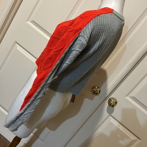 Nordstrom Color Block Crop Sweater. Size L 10/12 - Picture 4 of 10